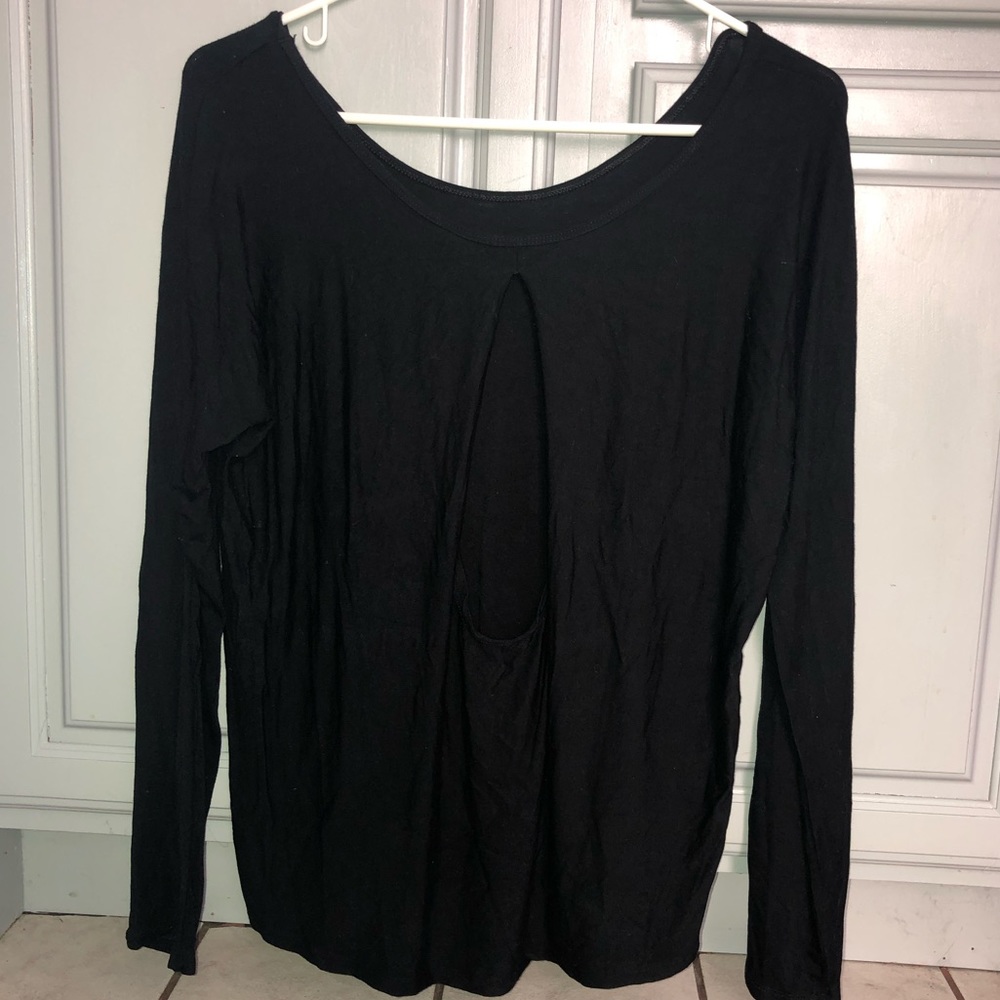 Splendid Studio Open Back Long Sleeve Yoga Top S